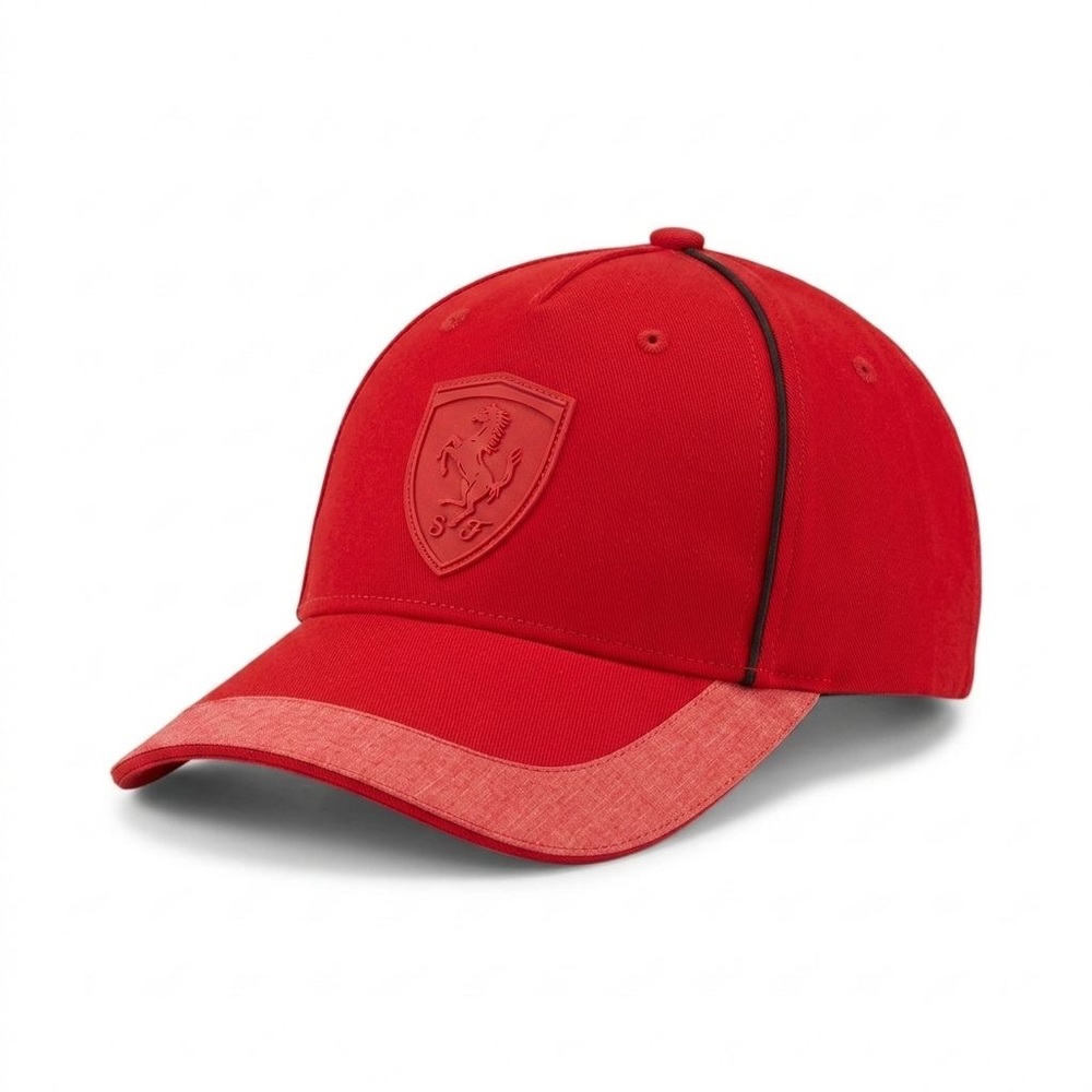 Puma Scuderia Ferrari Red Tonal Shield Adjustable Baseball Cap Hat